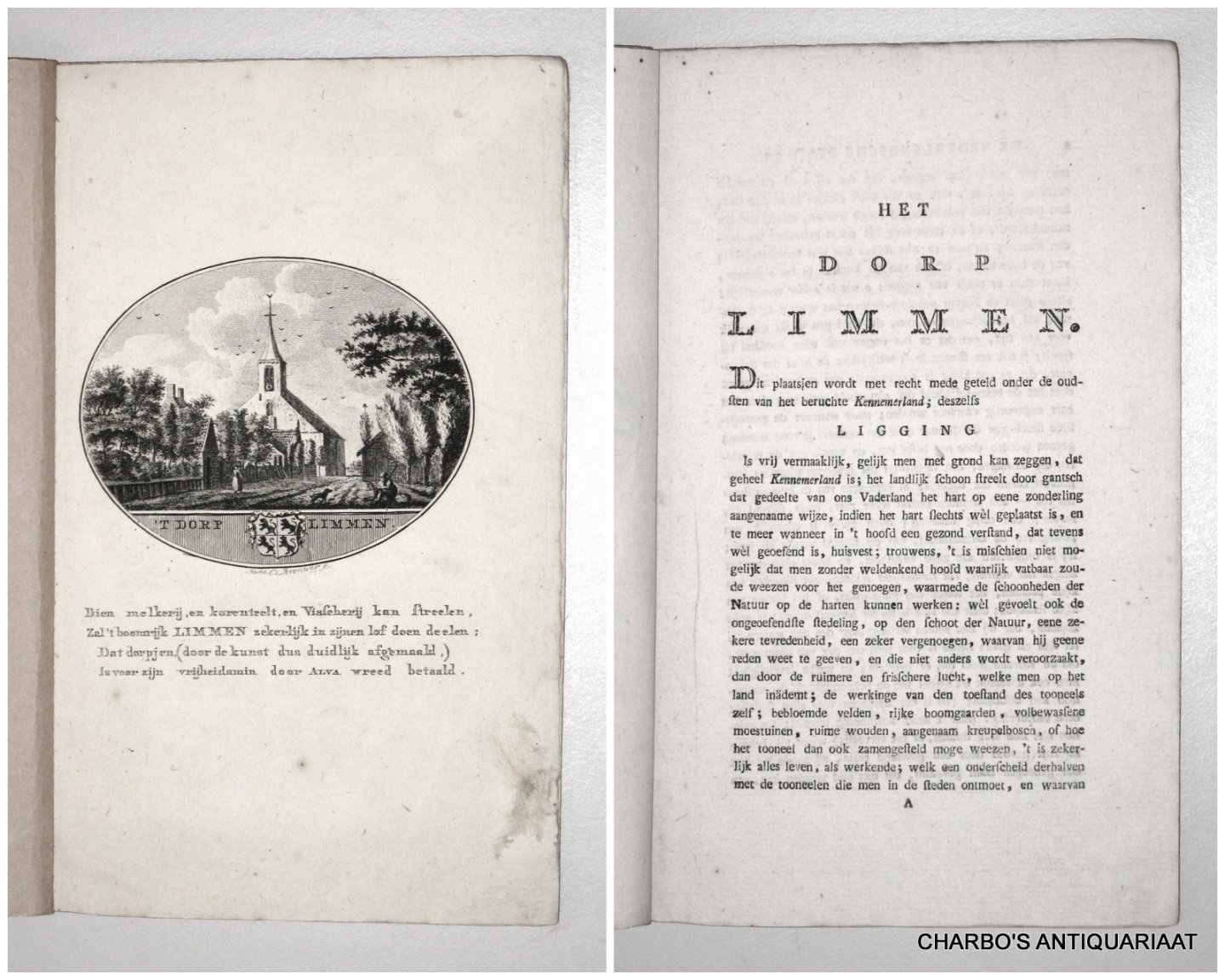 OLLEFEN, L. VAN, - De Nederlandsche stad- en dorp-beschrijver: 't Dorp Limmen.