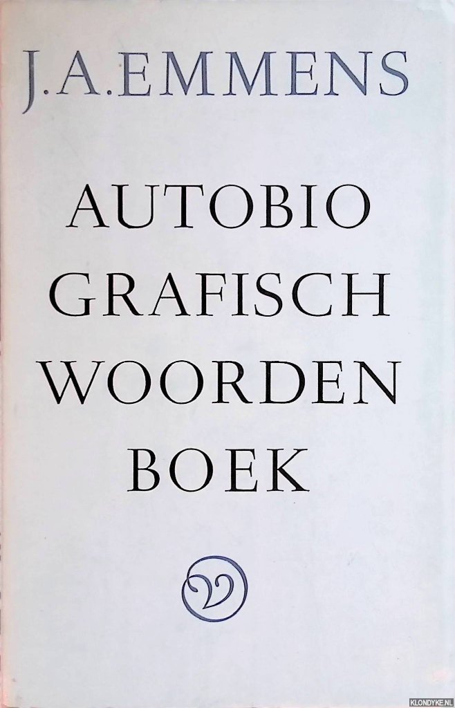 Emmens, J.A. - Autobiografisch woordenboek