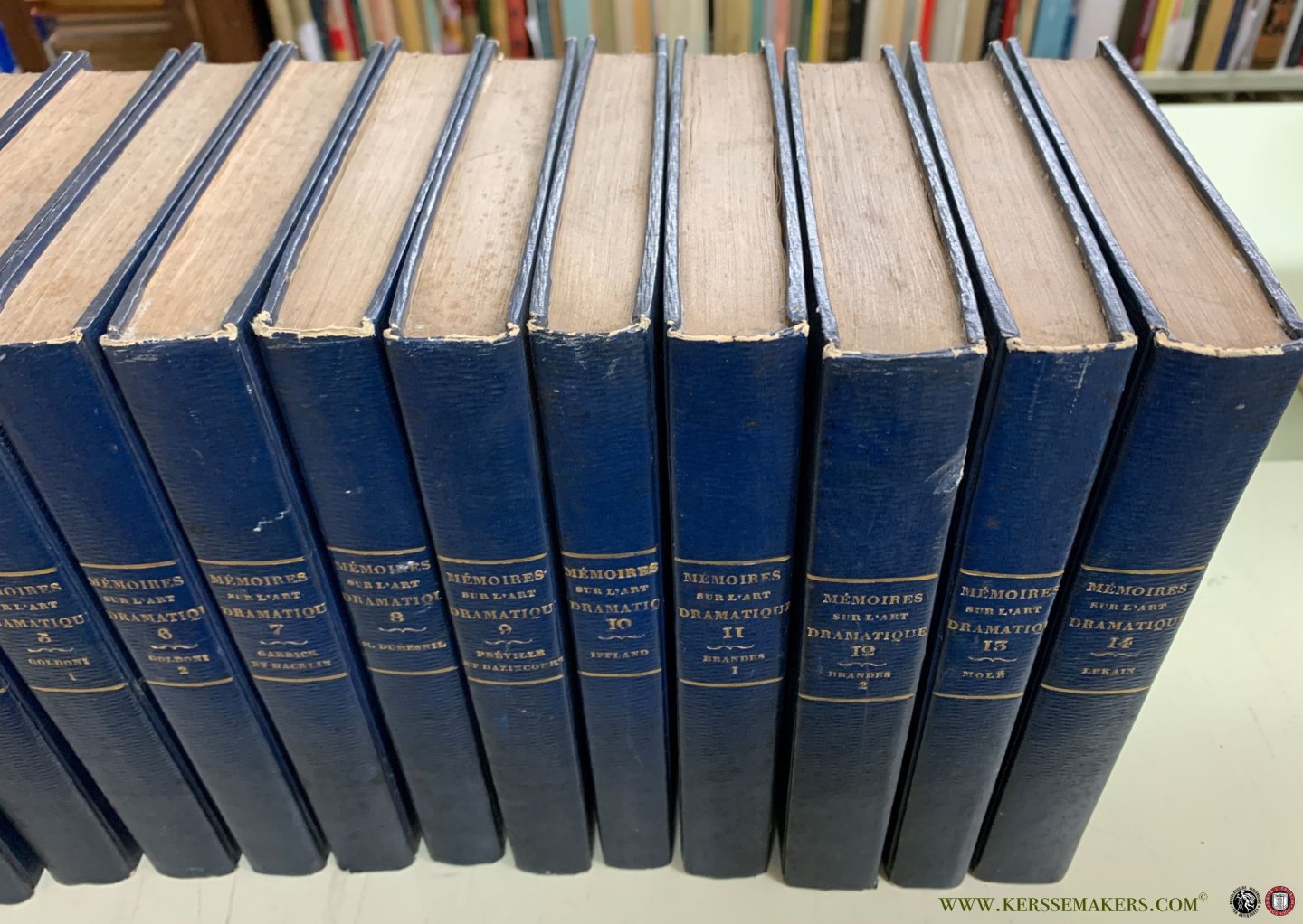 Andrieux / Barriere / Felix Bodin / Despres / Merle / Moreau / etc. - Collection des mémoires sur l'art dramatique [ 14 volumes ] Mémoires de Mlle Clairon / de Mistriss Bellamy / sur Molière et sur Mme Guérin, sa veuve / de Goldoni / sur Garrick et sur Macklin / de Mlle Dumesnil / de Préville, et de Dazincourt ...