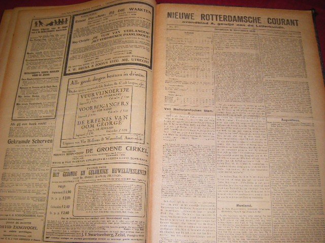 Anon. - Nieuwe Rotterdamsche Courant. Avondblad A, gewijd aan de Letterkunde: van 15 november 1924 t/m 21 november 1925