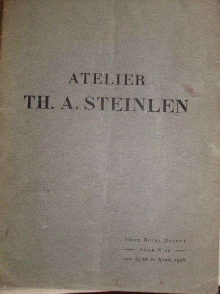 Catalogue Aquarelles-Dessins-Estampes - Th.A. Steinlen.     -  atelier