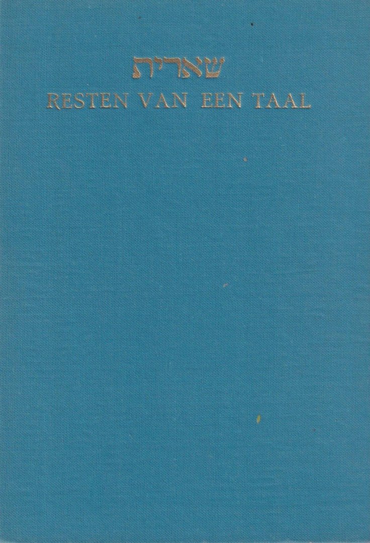 Beem, H. - Resten van een taal. Woordenboekje van het Nederlandse Jiddisch