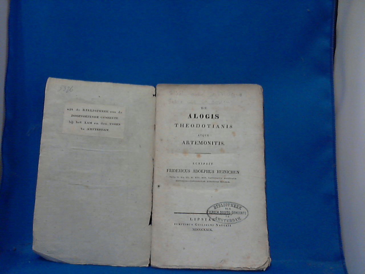 Fridericus Adolphus Heinichen - de Alogis Theodotianis atque Artemonitis