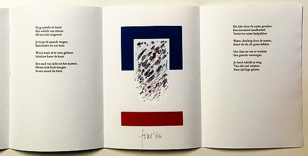 (LEMMENS, Fons). WAARSENBURG, Hans van de - Rand van licht. Twee gedichten van -. Met een zeefdruk van Fons Lemmens.