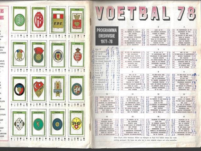 Vanderhout - voetbal 78 eredivisie Van Hout voetbalplaatjes compleet let op omslag ontbreekt