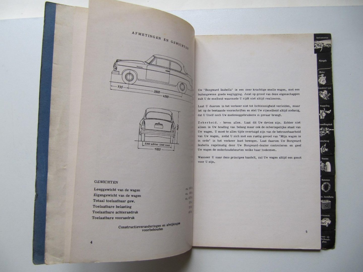 Redactie Carl F.W. Borgward - Instructieboekje (voor de) Borgward Isabella