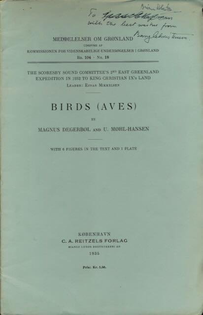 Degerbøl, Magnus & U. Møhl-Hansen. - Birds (Aves).