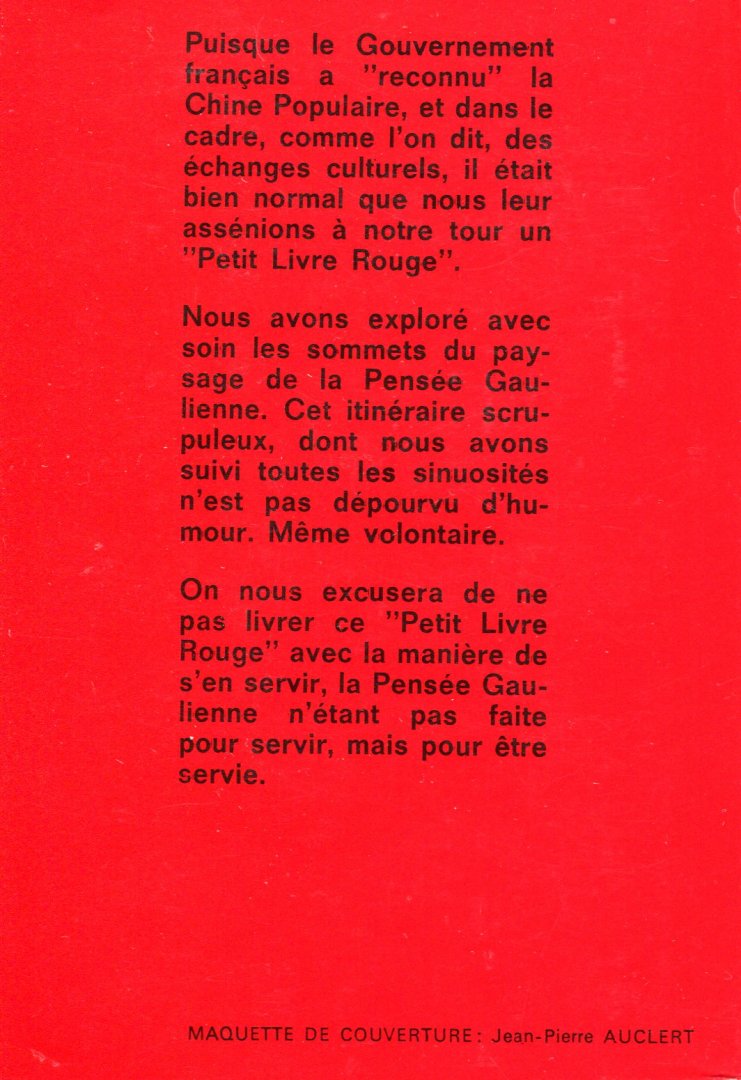 Rocca, Robert (ds1258) - Le petit livre rouge du Général (De Gaulle)