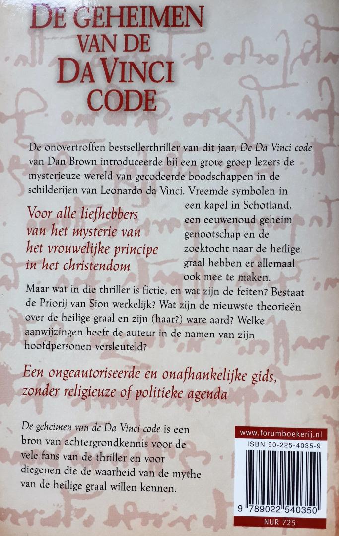 Cox, S. - De geheimen van de Da Vinci code / wat zijn de feiten en wat is fictie?