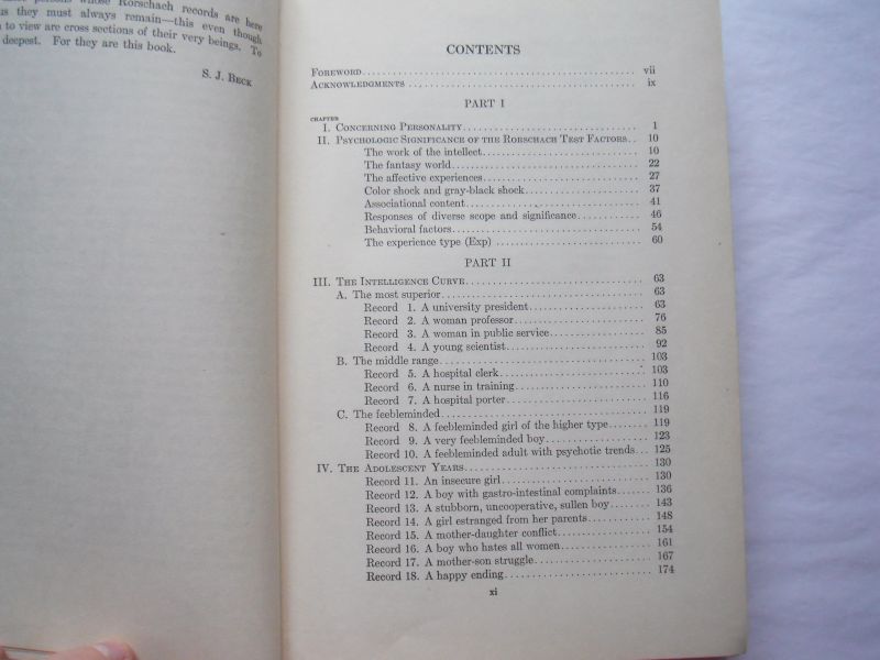 Beck, S - Rorschach's test 1 en 2