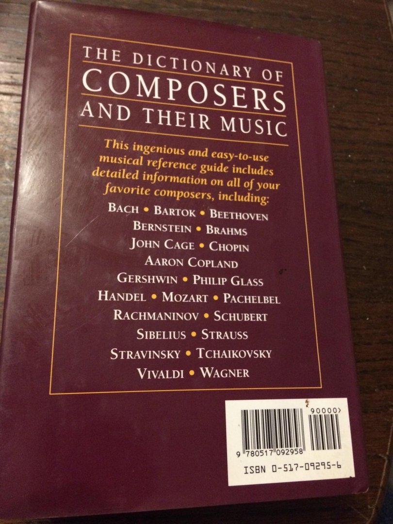 Eric Gilder - The dictionary of composers and their music