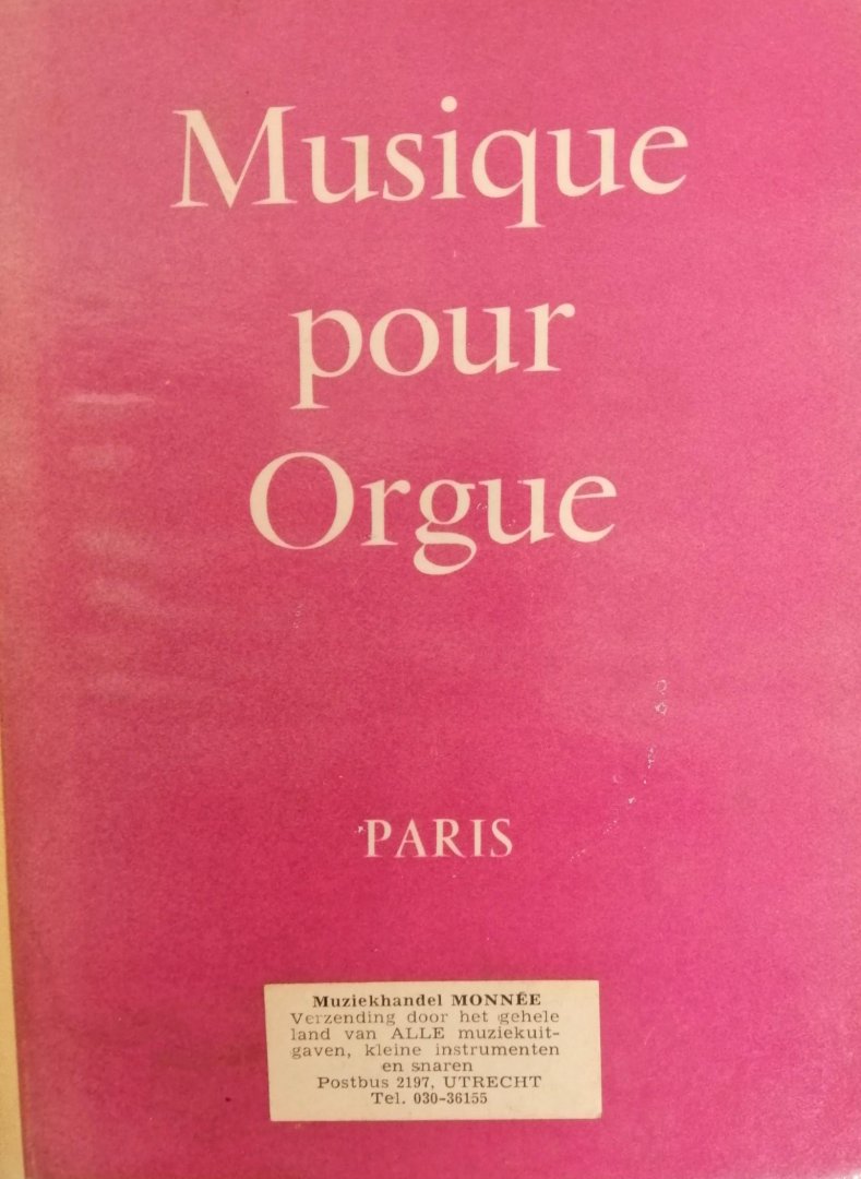 Alphonse. Leduc - Musique pour Orgue.