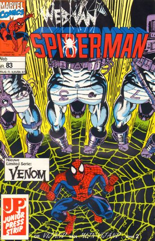 Junior Press - Web van Spiderman 083, De Vijand van Mijn Vijand deel 2, geniete softcover, gave staat
