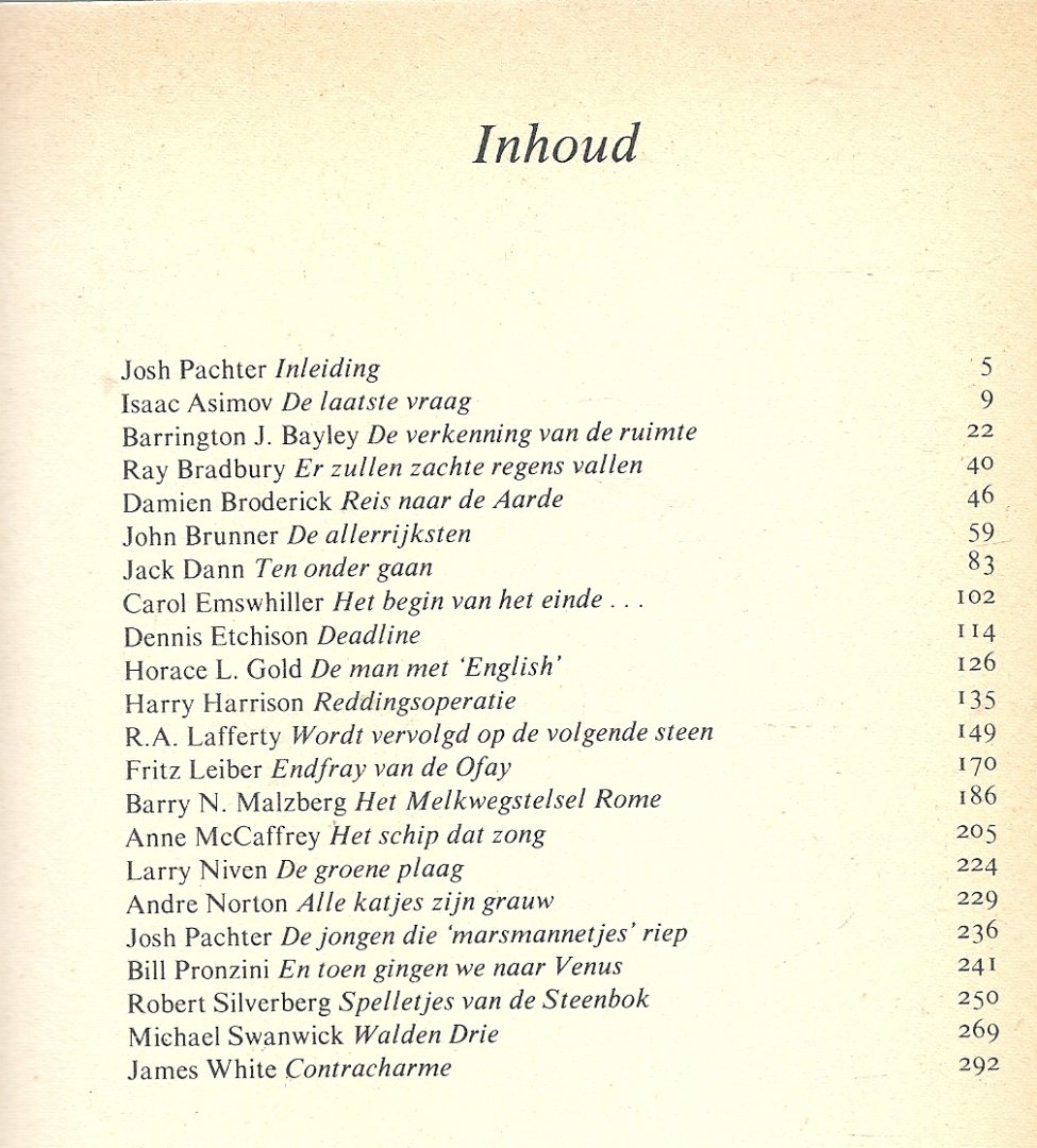 Asimov / Bradbury / Leiber / McCaffrey e.a (zie scan) - Top sf 1