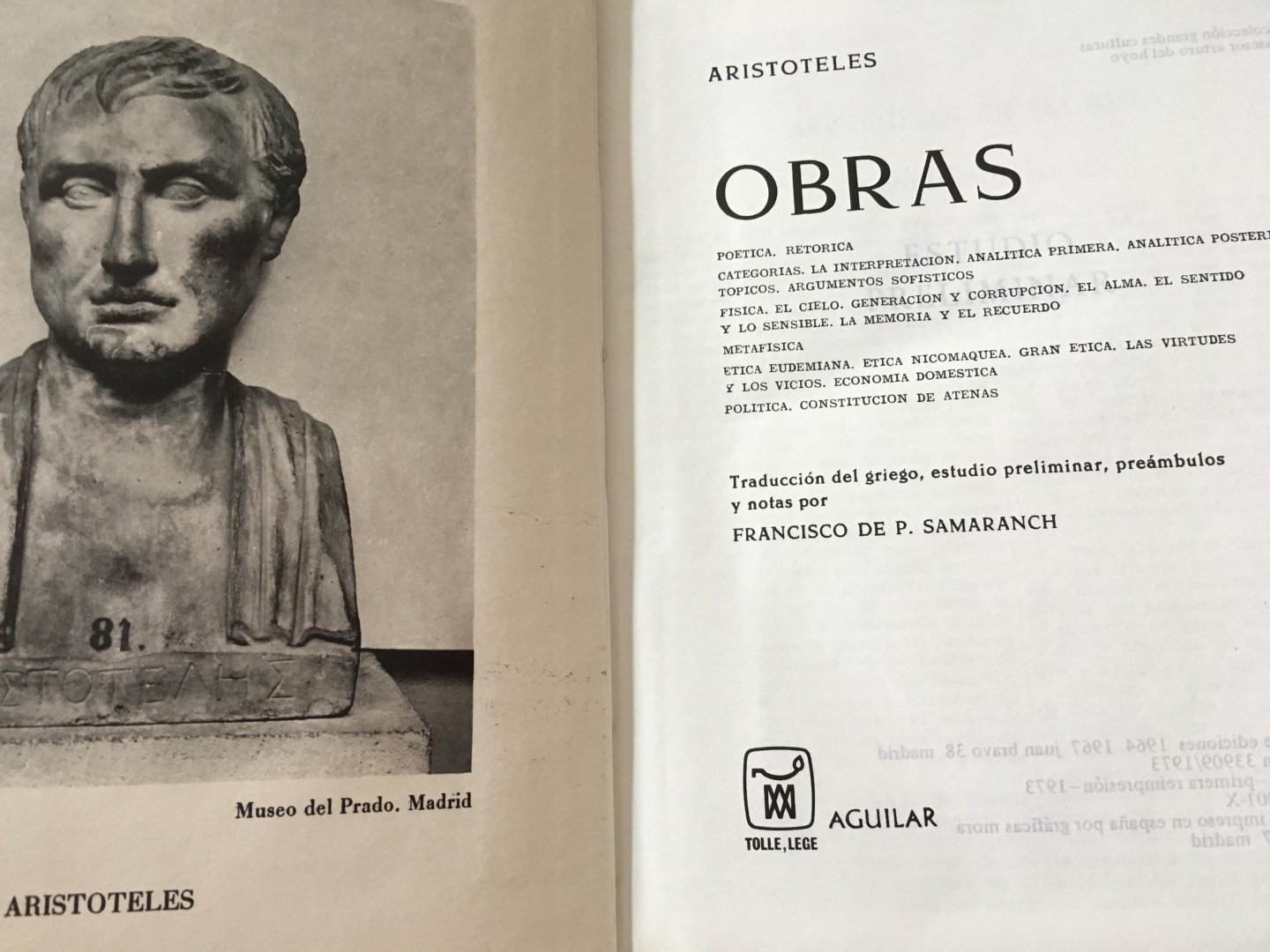 Francisco de P. Samaranch - Aristoteles Obras