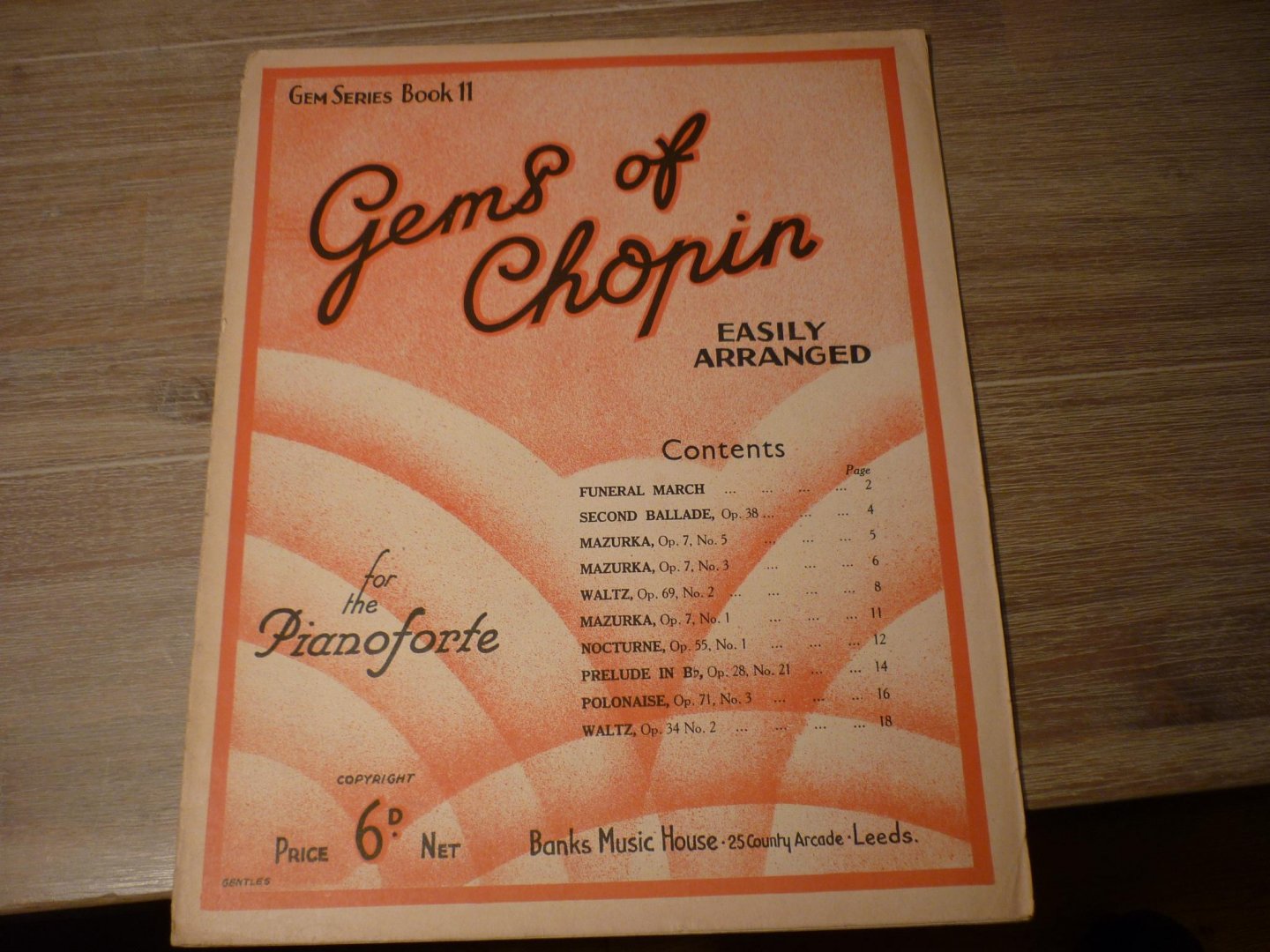 Chopin; Fr. (1810 - 1849) - Gems of Chopin - Book 11 Gem serie - for the Pianoforte