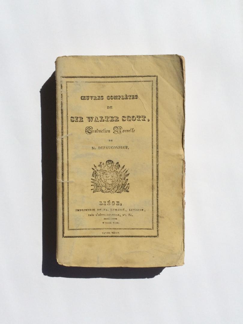 Schott, Walter - Oeuvres completes de Sir Walter Scott, tome X (Biographie litteraire des romanciers celebres 2)