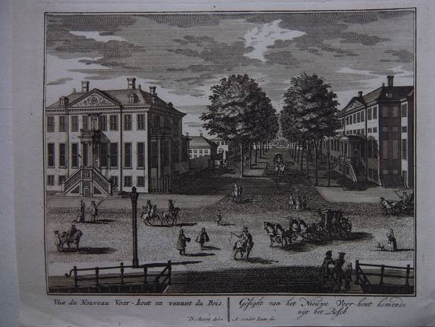 Den Haag. - Vue du Nouveau Voor-hout en venant du Bois. Gesight van het Nieuwe Voor-hout komende uijt het Bosch.