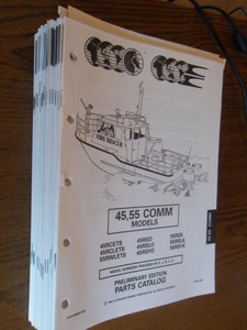 Outboard Marine Corporation - 28 stuks Parts Catalog, diverse modellen (Prelimanary edition) (buitenboordmotoren)