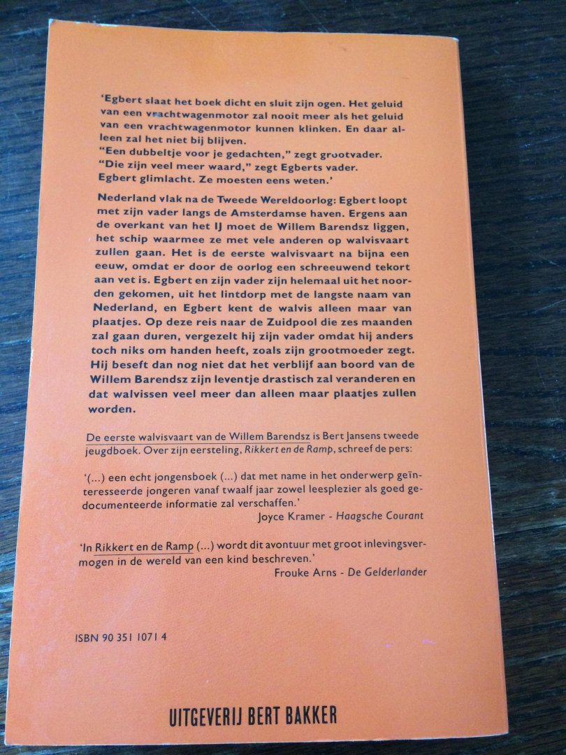 Jansen - Eerste walvisvaart v. de willem barendsz / druk 1