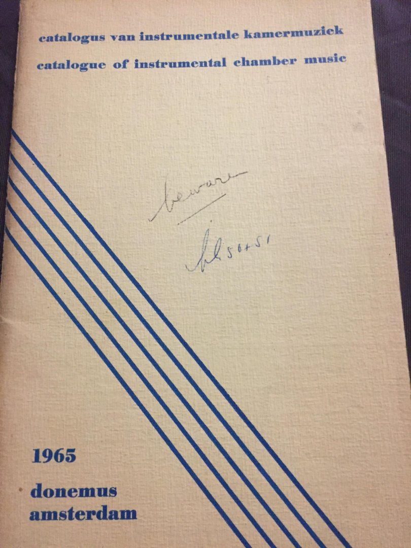 Donemus - Catalogus van instrumentale kamermuziek