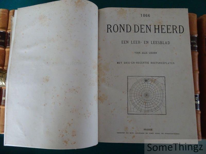 Guide Gezelle, et al. - Rond den heerd : een leer- en leesblad voor alle lieden. [Complete reeks in 25 delen inclusief het laatste op 88 exemplaren verschenen deel uit 1902! Met bijgevoegd: Deel III uit de reeks 'Nederlandse Volkskundige Bibliografie', getiteld 'Rond...