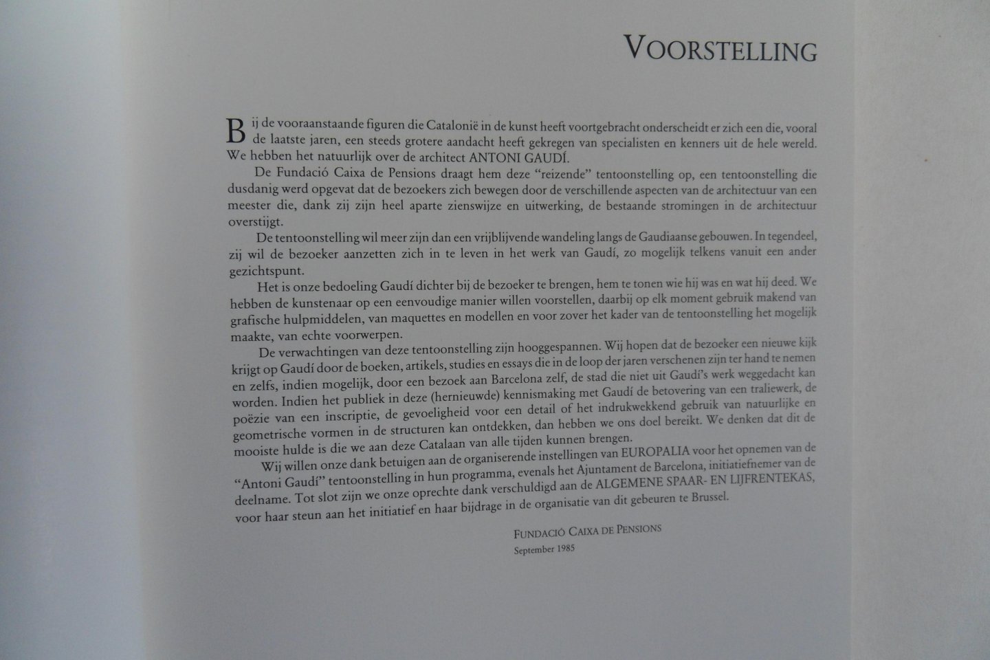 Coolen, Bob (woord vooraf). - Antoni Gaudi (1852 - 1926).