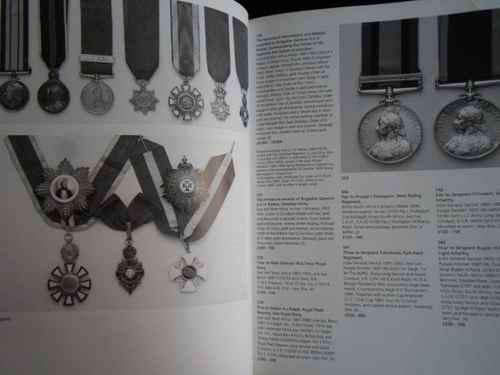 Catalogus Bonhams - Orders, Decorations, Medals Banknotes and Scrpophily, Ancient, English, World Cpoins & Historical Medals