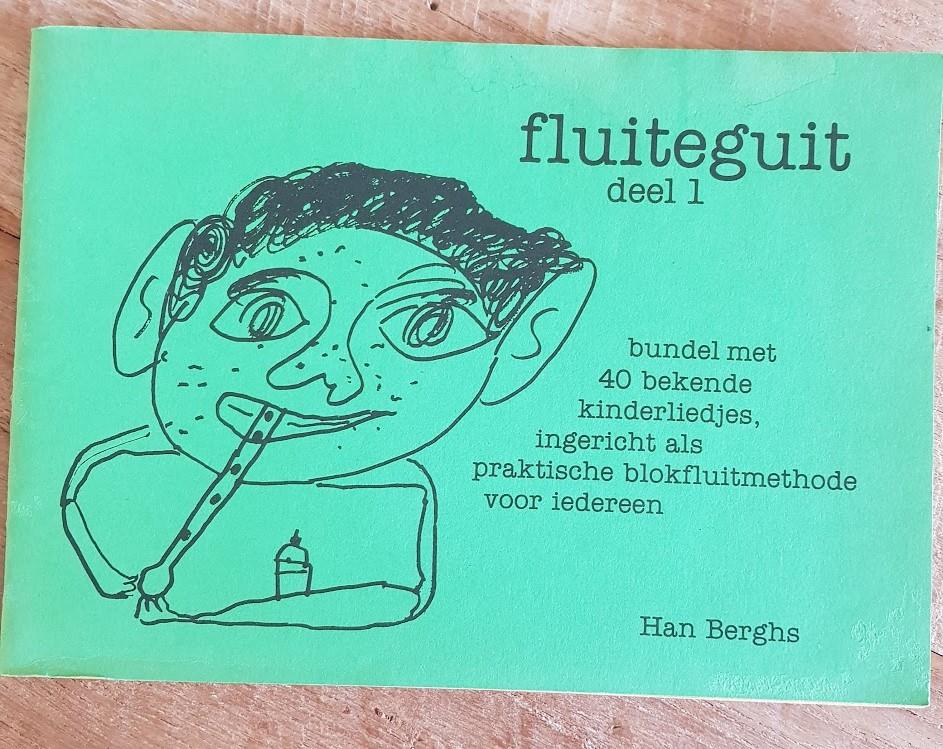 Berghs, Han - Fluiteguit deel 1,  liedbundel met 40 kinderliedjes, ingericht als praktische blokfluitmethode voor iedereen