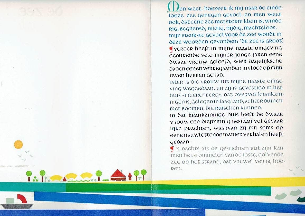 HAAN, J.I. de - De zee en de dwaze vrouw. - [uit: fijne fragmenten, in 'ontwaking' (nieuwe reeks) 8 (1908), 10/11 (okt./nov.), p. 405/406]. - [IX/XX].