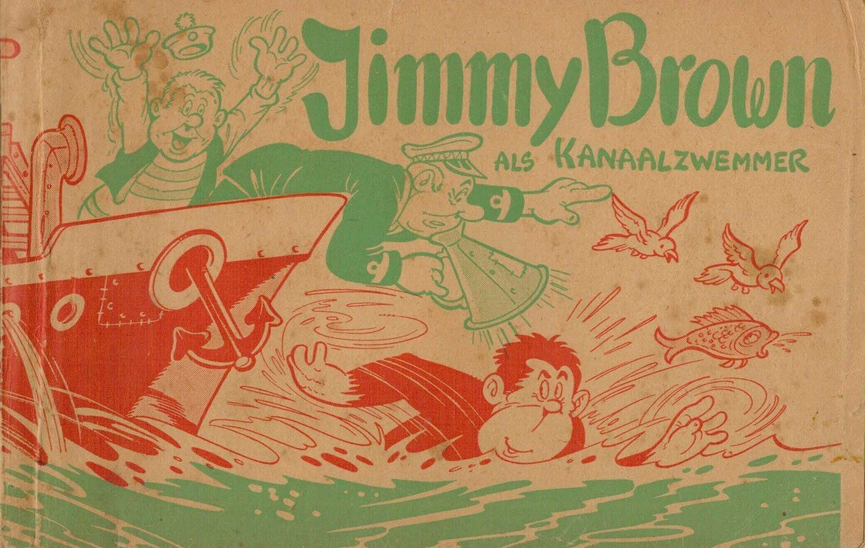 Looman, H.j. - Jimmy Brown als kanaalzwemmer; 105 pp.19,5 x 13 cm. Geniet softcover ills. Carol Voges, ongekleurd