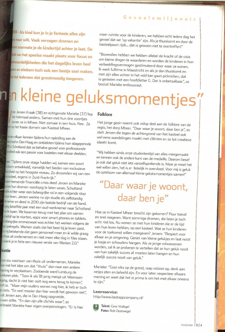 Rutten Maartje met voorwoord van Jan Paul Rutten en foto's van Rob Oostwegel  en Toos Hofstede - De Top 100 van Gevoelsmiljonairs  .. Met de Hopboer Roger Wouters