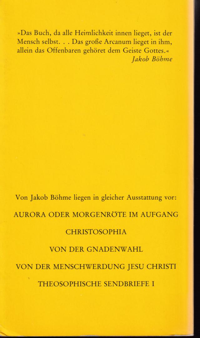 Bohme, Jakob (ds1304) - Theosophische Sendbriefe ll Herausgegeben und erlautert von Gerhard Wehr