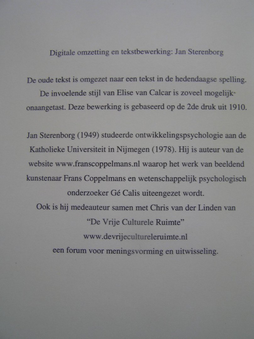 Calcar van Elise - Frederik Fröbel  Biografie