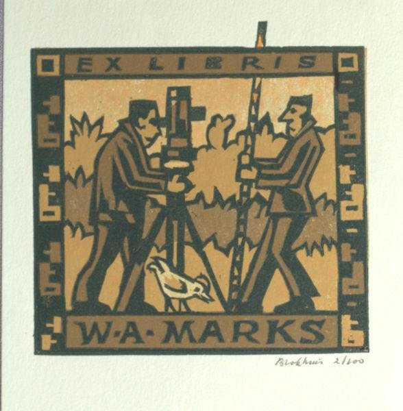 Blokhuis, Henk - Exlibris voor W.A. Marks.