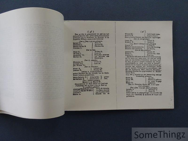 Sleinada, S.J.P. - Oorsprong, oorzaeke, bewys, en ondekkinge van een godlooze bezwoorne bende nagtdieven en knevelaers, binnen de landen van Over Maeze en aenpaelende landstreken ontdekt. [fotokopie]