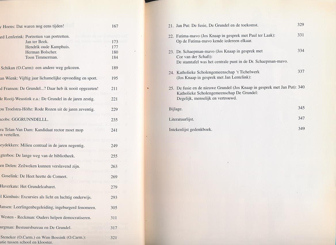 Thüss, Ben, Fortuin, Arnold, Terpstra, Ronald en T. - Vijftig jaar de Grundel, de geschiedenis van een school. Gouden Grundel 1947-1997.