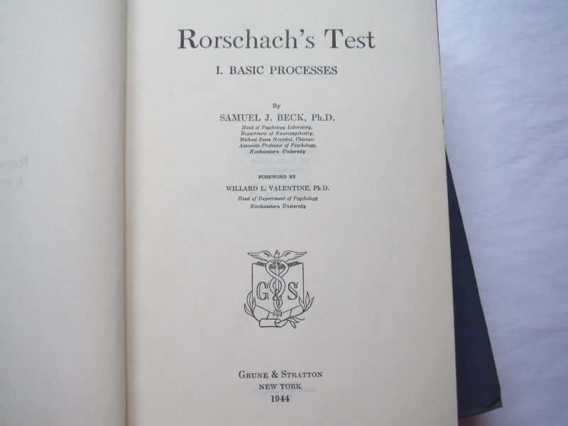Beck, S - Rorschach's test 1 en 2