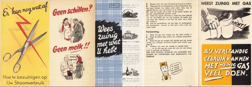 ZUINIGHEID IN OORLOGSTIJD - Drie voorlichtingsfolders van de overheid uit de Tweede Wereldoorlog, 1941-1943.