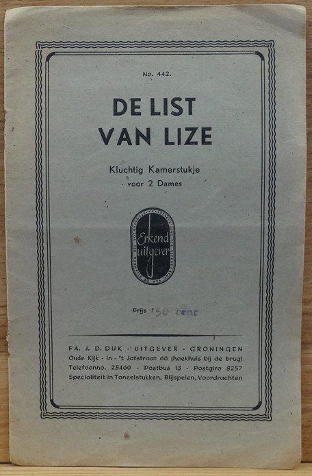 onbekend - de list van lize