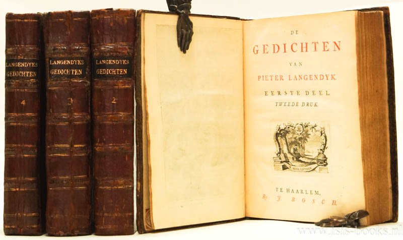 LANGENDYK, PIETER - De gedichten van Pieter Langendyk. Compleet in 4 delen.