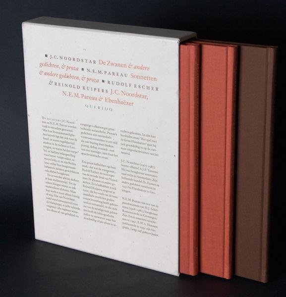 Noordstar, J.C. / Rudolf Escher & Reinold Kuipers / N.E.M. Pareau. - De Zwanen & andere gedichten & proza / J.C. Noordstar, N.E.M. Pareau & Ebenhaëzer. Een album /  Sonnetten & andere gedichten, & proza.