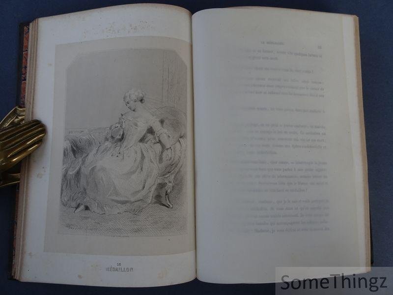 Gavarni (Guillaume Sulpice Chevalier) / Mery (Joseph) / Foelix (Comte de). - Les joyaux fantaisie par Gavarni. Texte par Méry. Minéralogie des Dames par Le cte Foelix. Première partie: Les joyaux. Deuxième partie: Minéralogie des Dames.