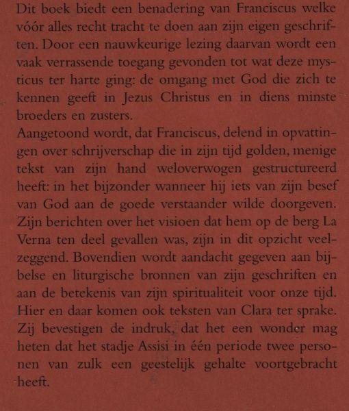 Goorbergh, E. van den; Zweerman, T. - Was getekend : Franciscus van Assisi; Aspecten van zijn schrijverschap en brandpunten van zijn spiritualiteit