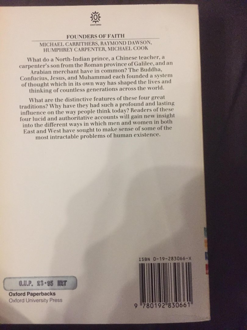 Micheal Carrithers enz - Founders of faith