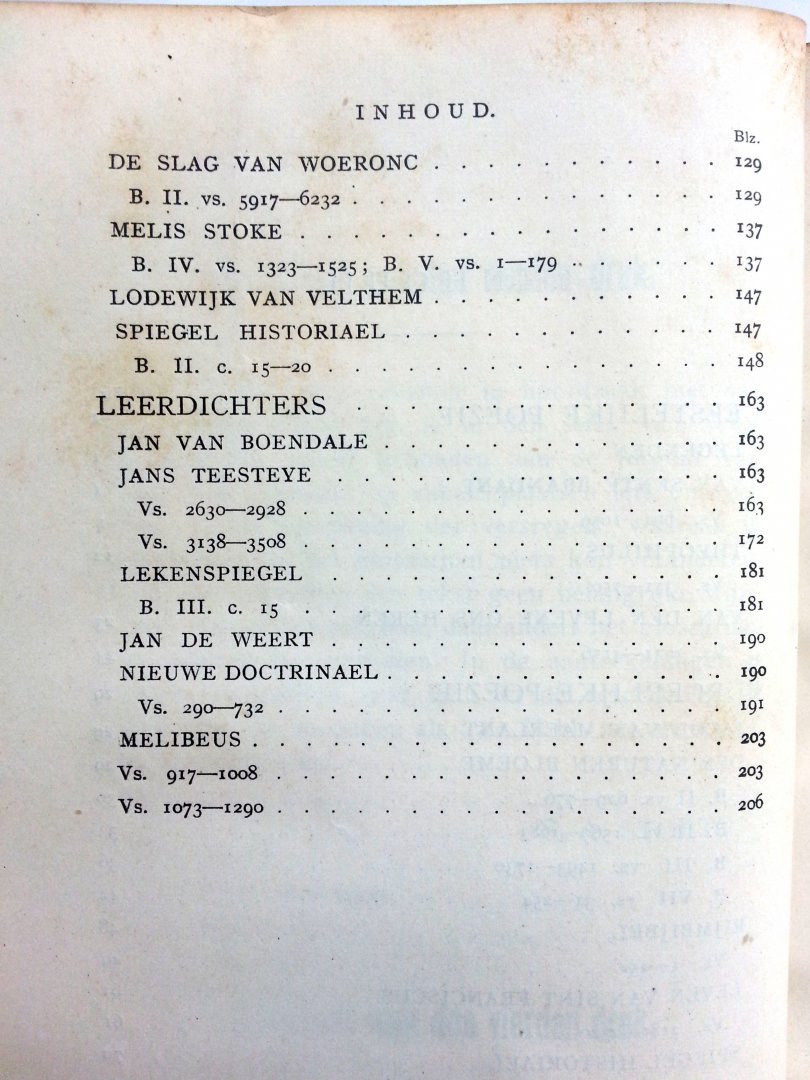 Verwijs, Dr Eelco - Bloemlezing uit Middelnederlandsche dichters deel II - Geestelijke en Burgerlijke poezie