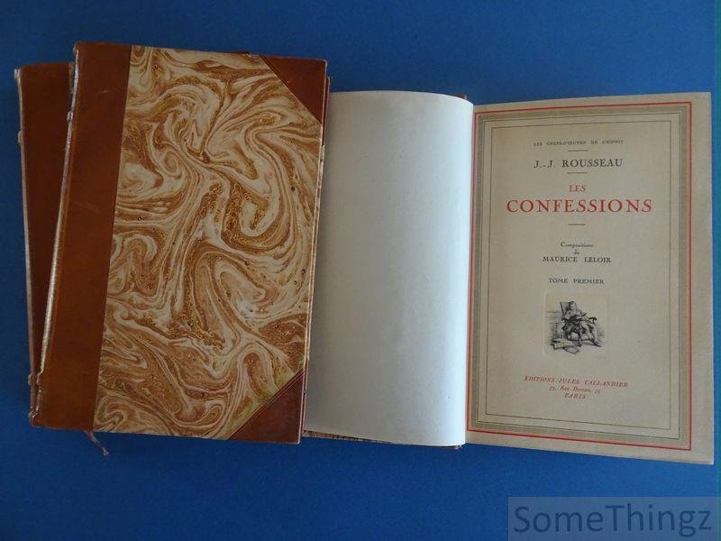 Rousseau, Jean-Jacques - Les confessions. I-II-III. Illustrations de Maurice Leloir.