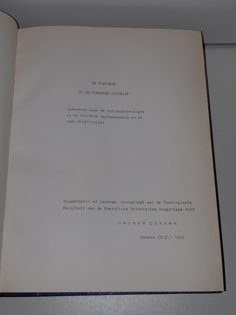 Lukken, Gerard - De erfzonde in de Romeinse Liturgie. Onderzoek naar de erfzondetheologie in de Romeinse sacramentaria en de oude doopliturgie (SET 2 delen)