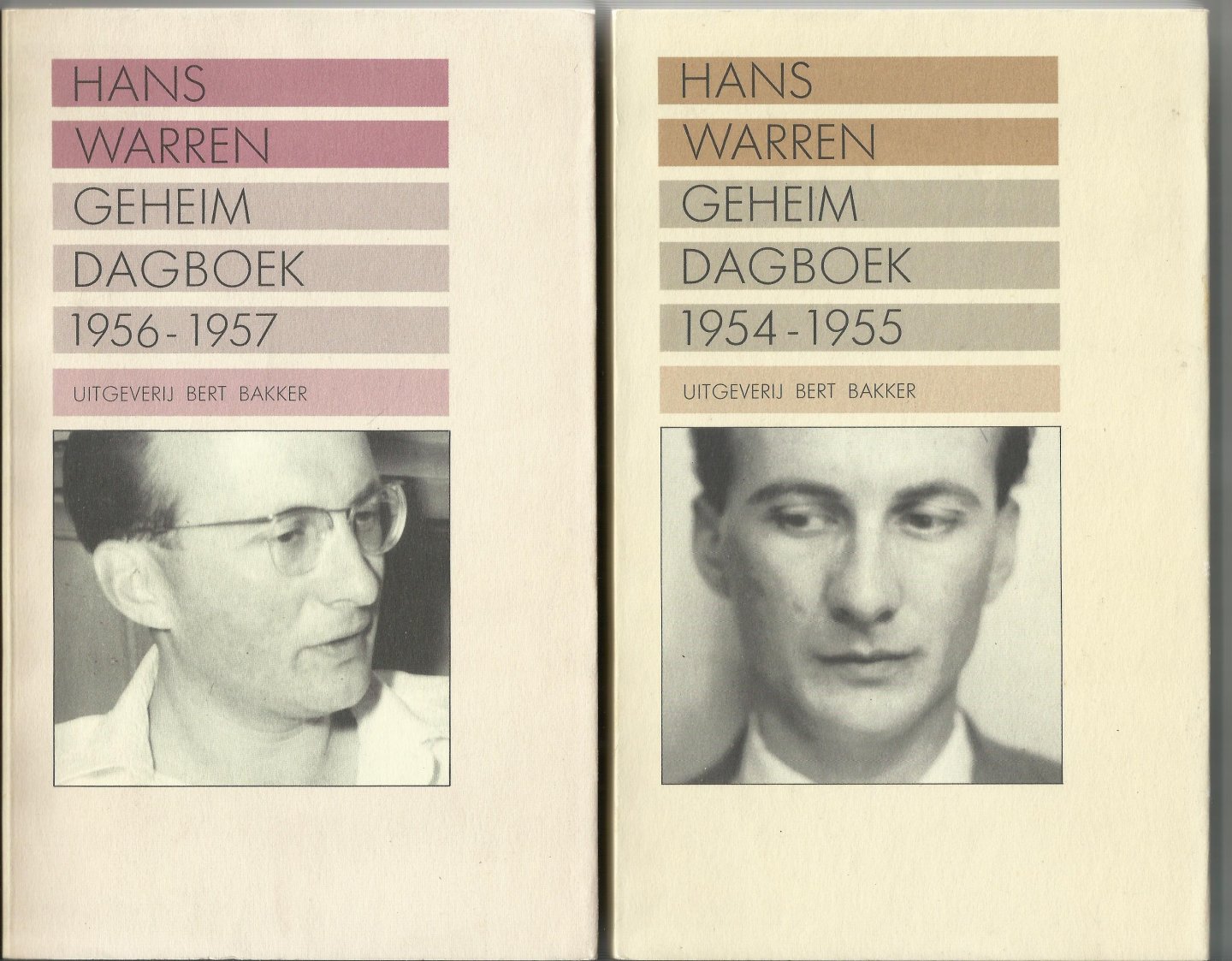 Warren, Hans (2 boeken en een cadeautje) - Geheim dagboek 1954-1955/ Geheim dagboek 1956-1957 (beide de LUXE-editie, met flappen)