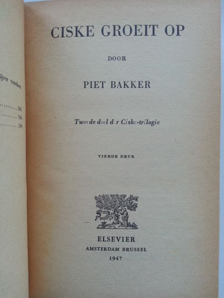 Bakker, Piet - Ciske groeit op